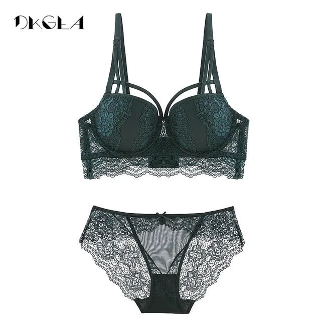 VenusFox Sexy Push-up Bra Lace Lingerie Set