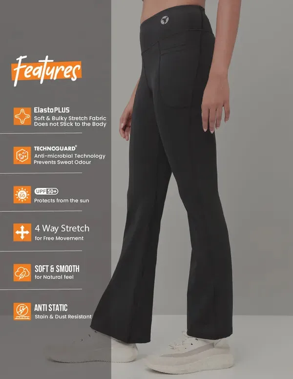 Women Solid Fit & Flare Pants with ELASTO PLUS