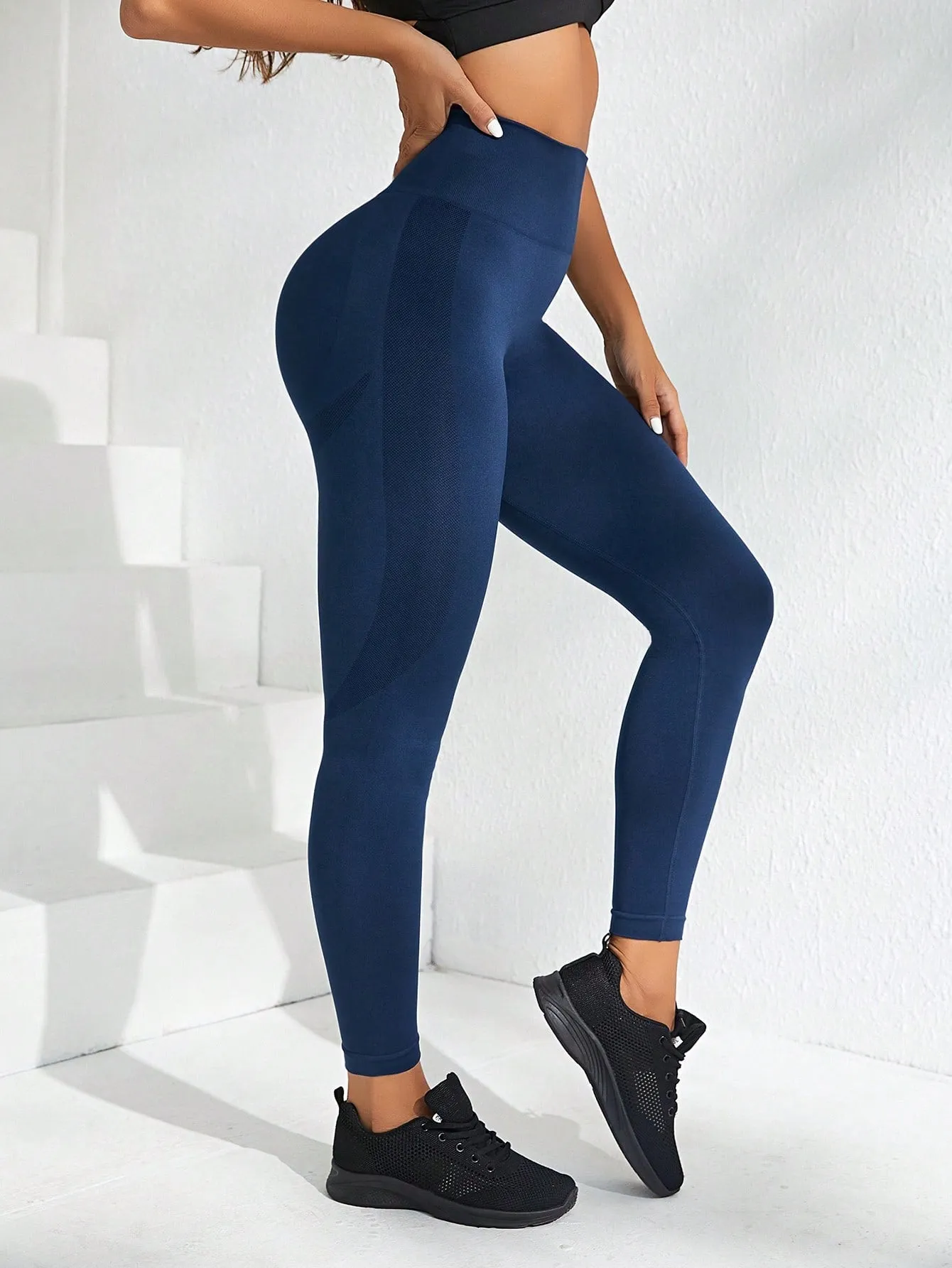 Yoga Basic Yoga Leggings Seamless High Stretch Tummy Control