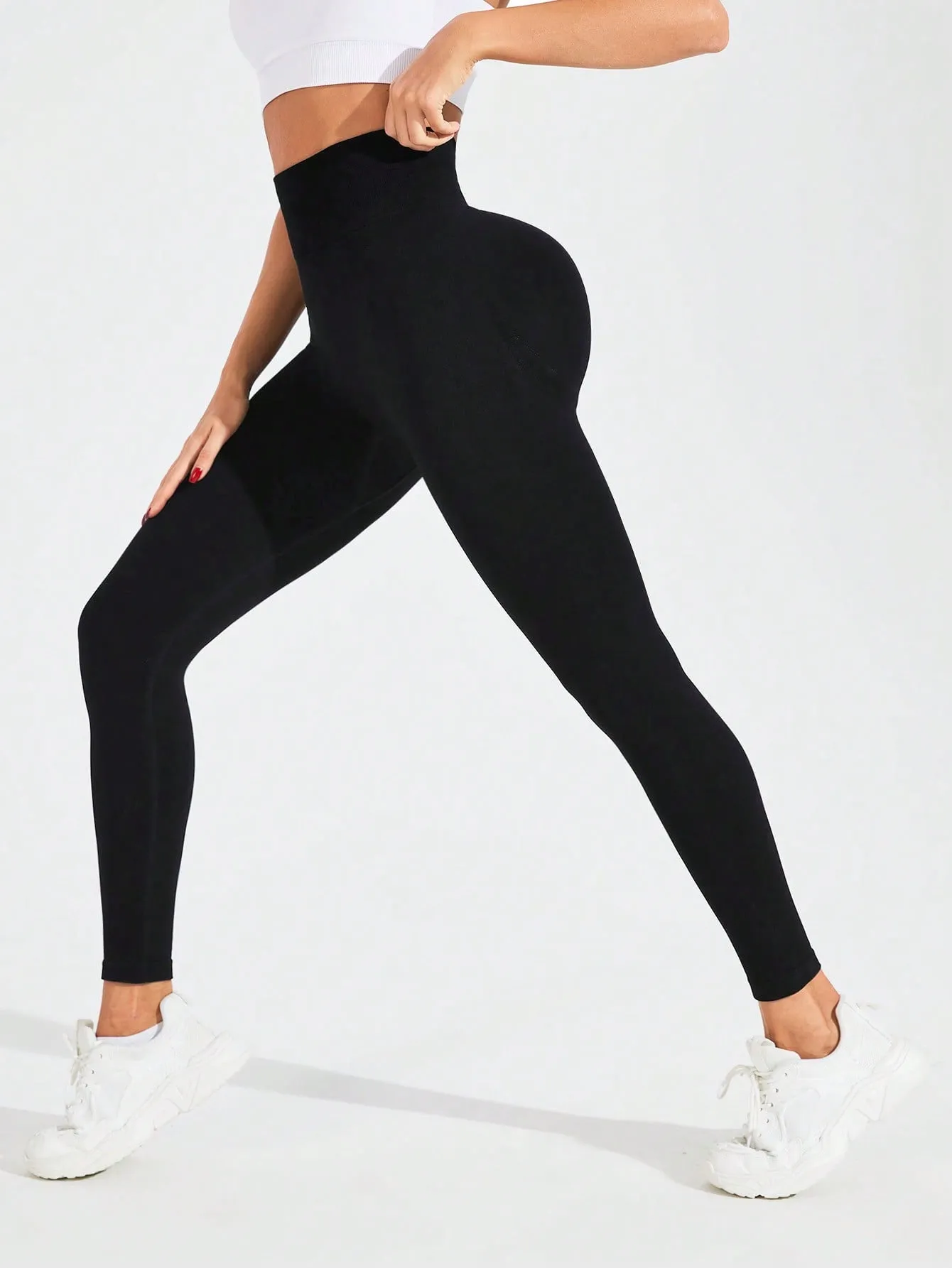 Yoga Basic Yoga Leggings Seamless High Stretch Tummy Control