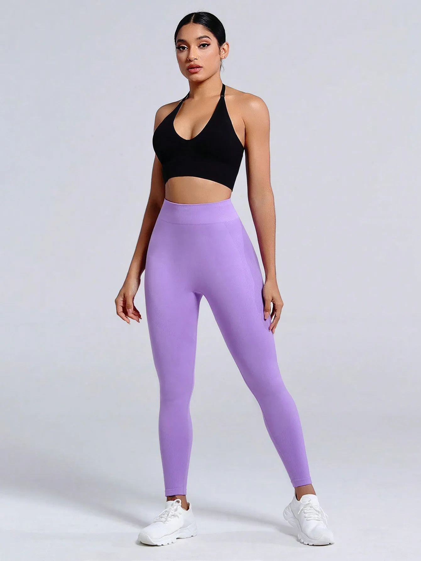 Yoga Basic Yoga Leggings Seamless High Stretch Tummy Control