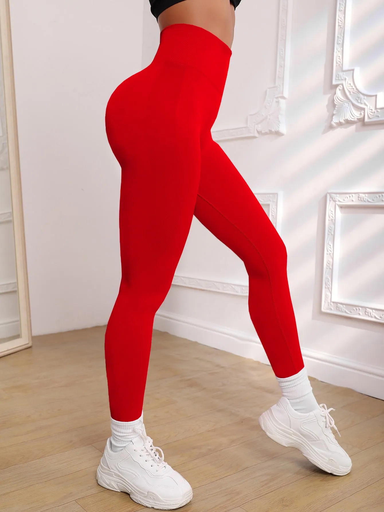 Yoga Basic Yoga Leggings Seamless High Stretch Tummy Control