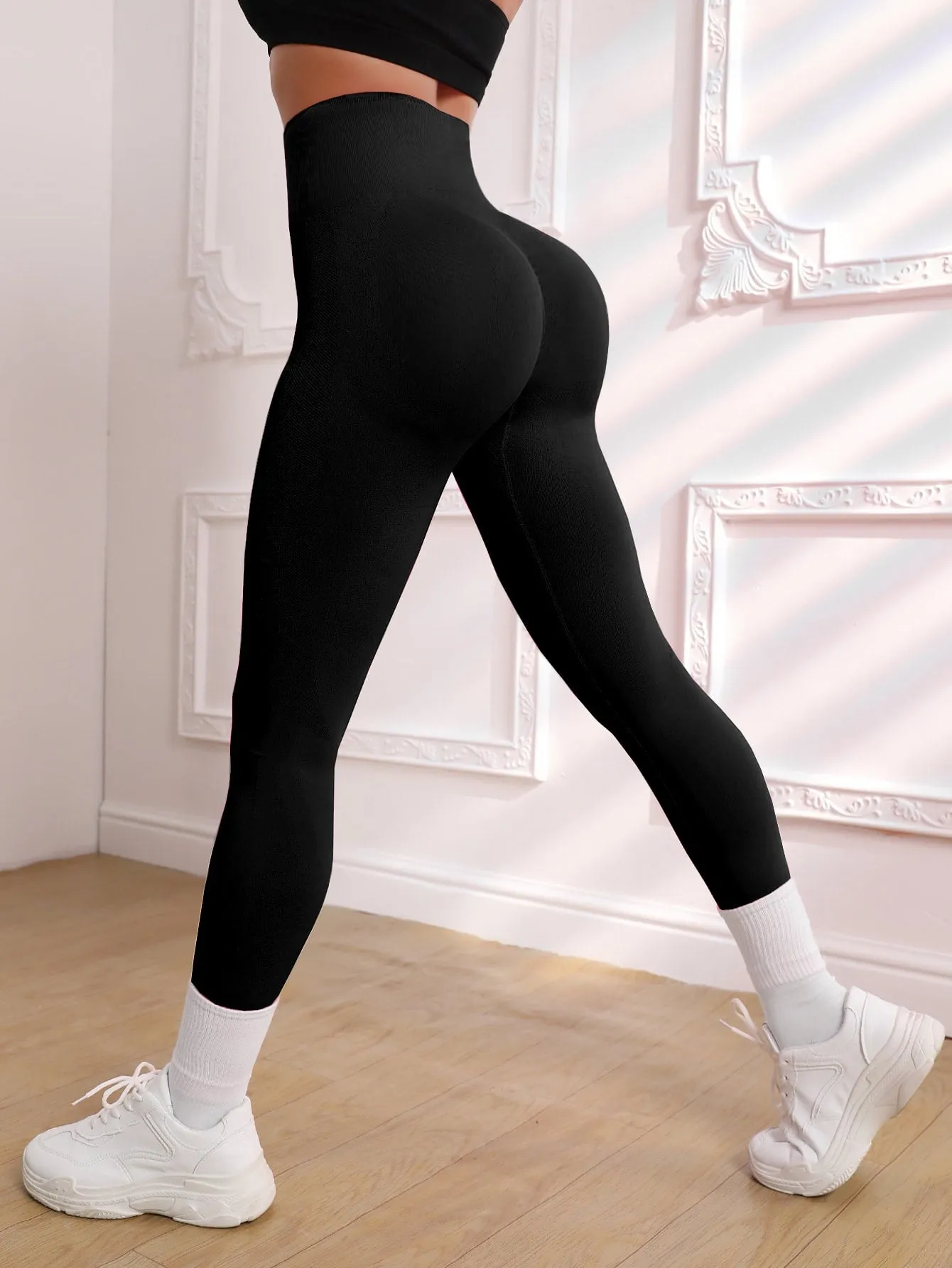 Yoga Basic Yoga Leggings Seamless High Stretch Tummy Control