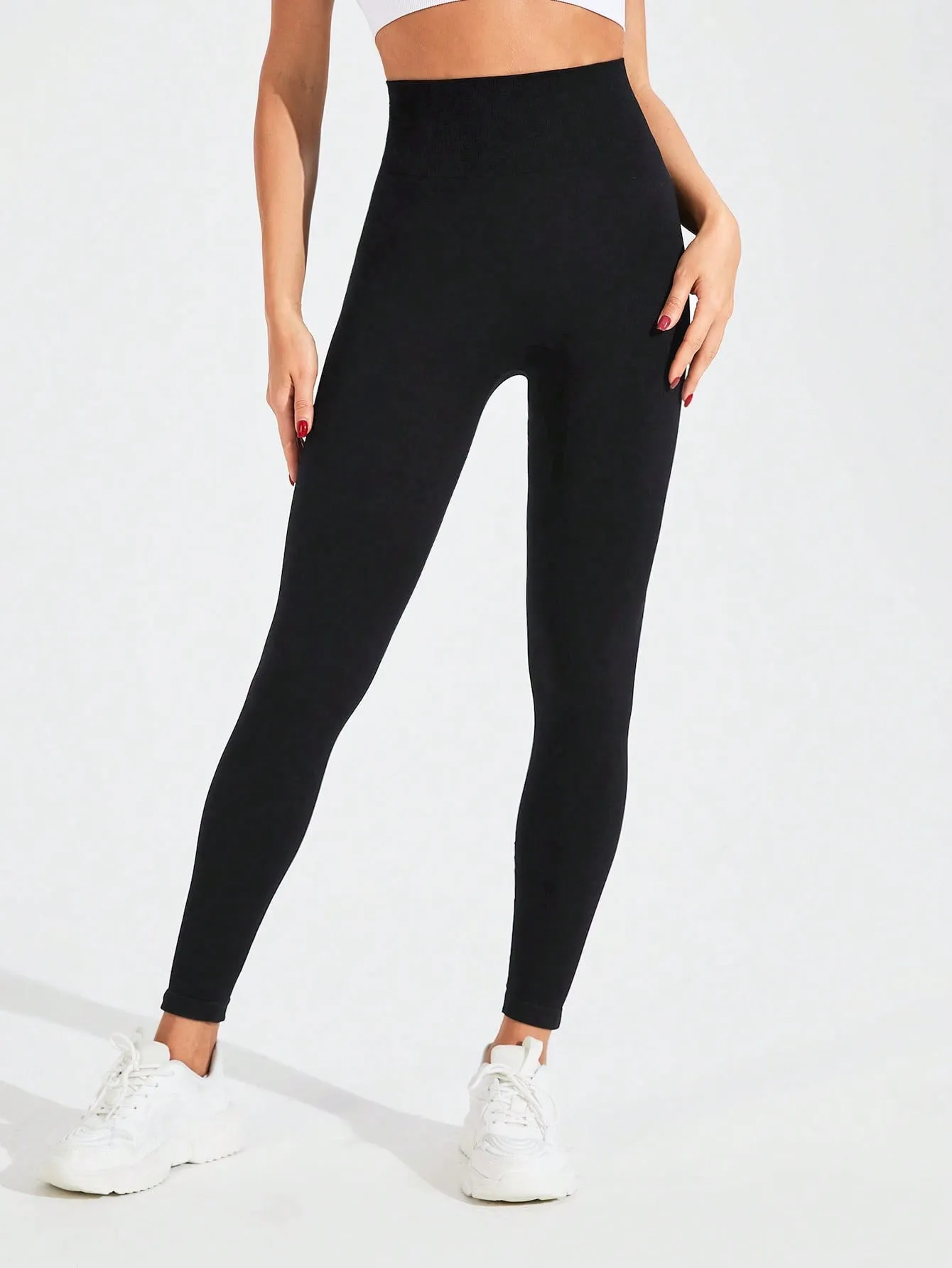 Yoga Basic Yoga Leggings Seamless High Stretch Tummy Control