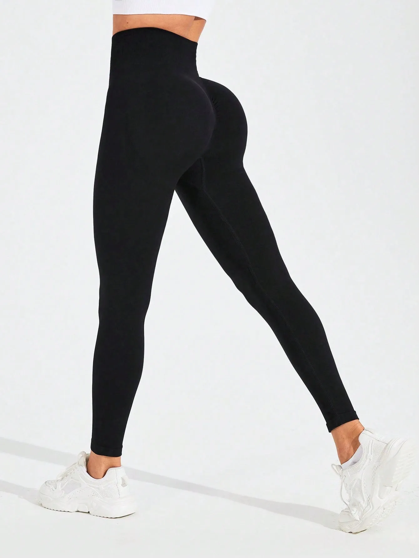 Yoga Basic Yoga Leggings Seamless High Stretch Tummy Control