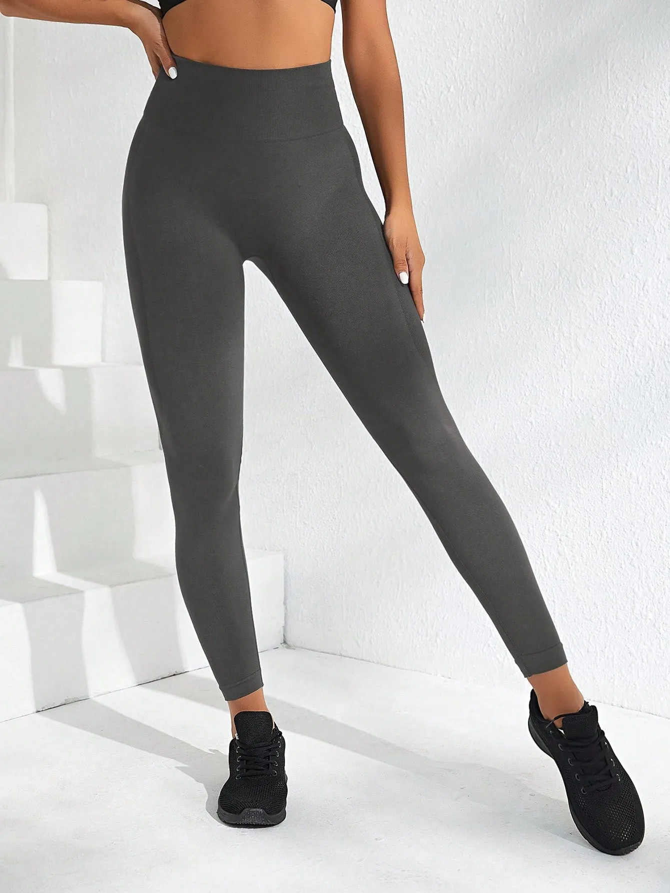Yoga Basic Yoga Leggings Seamless High Stretch Tummy Control