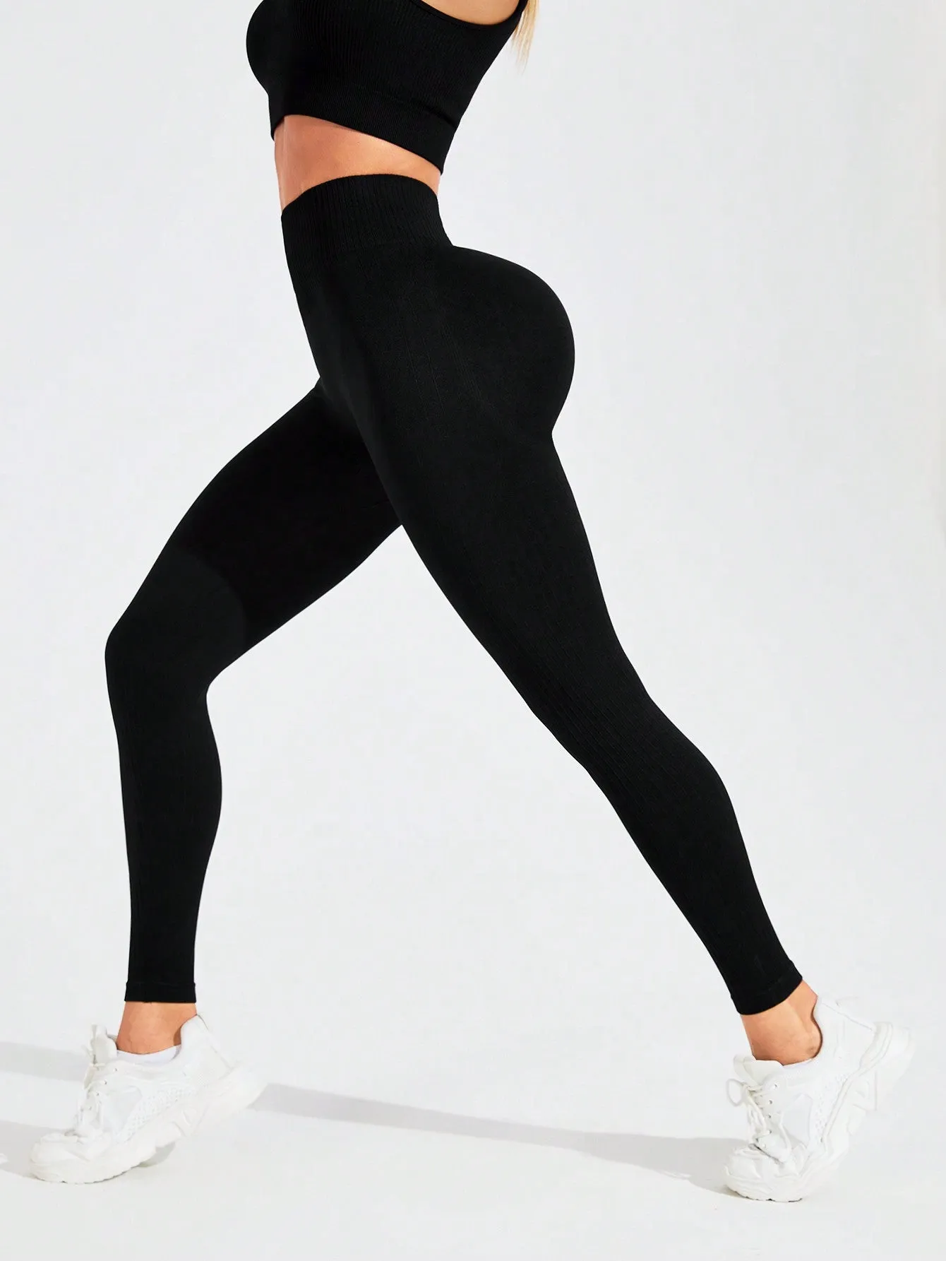 Yoga Basic Yoga Leggings Seamless High Stretch Tummy Control