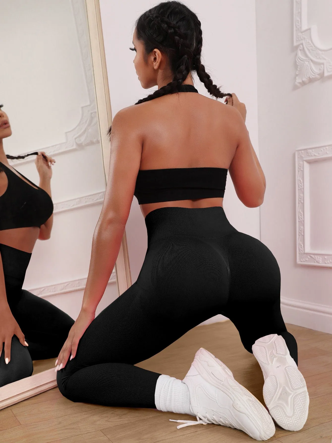Yoga Basic Yoga Leggings Seamless High Stretch Tummy Control
