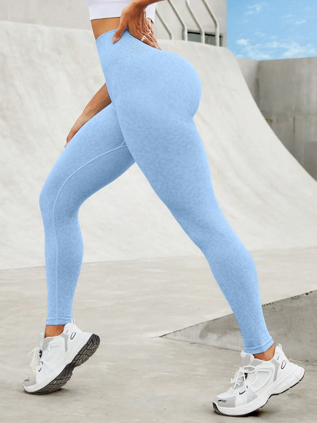 Yoga Basic Yoga Leggings Seamless High Stretch Tummy Control