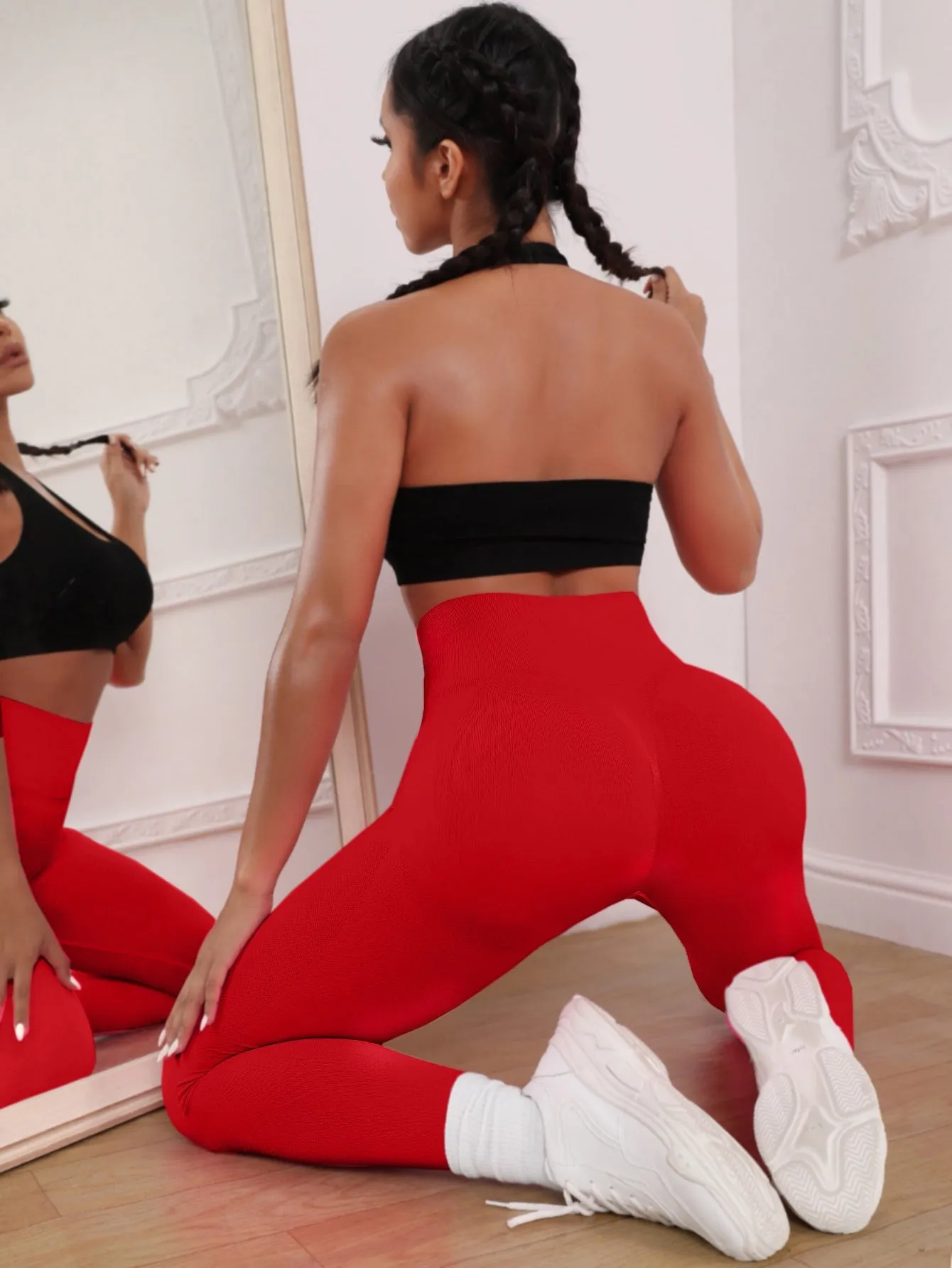 Yoga Basic Yoga Leggings Seamless High Stretch Tummy Control