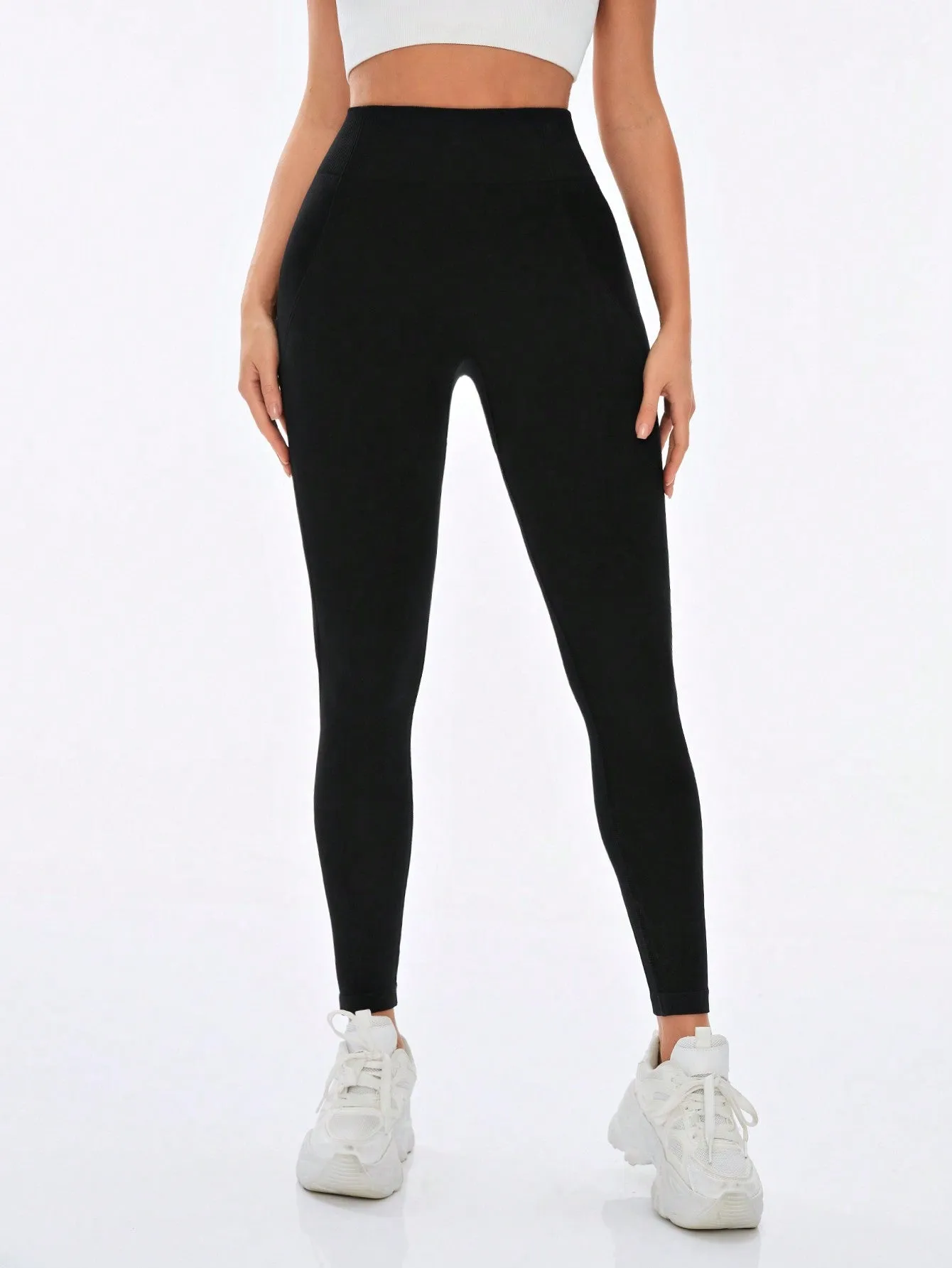 Yoga Basic Yoga Leggings Seamless High Stretch Tummy Control