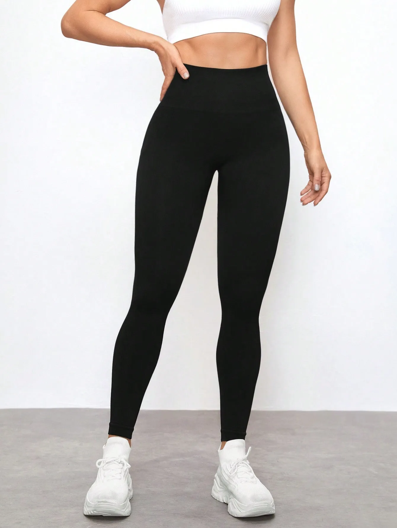 Yoga Basic Yoga Leggings Seamless High Stretch Tummy Control