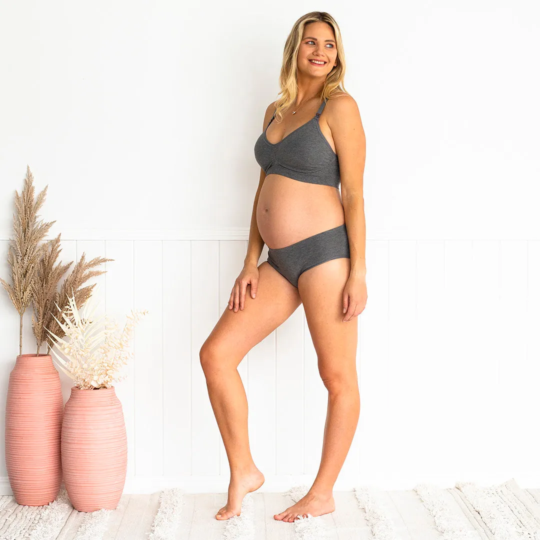 Yummy Maternity Bamboo Nursing Bra - Grey