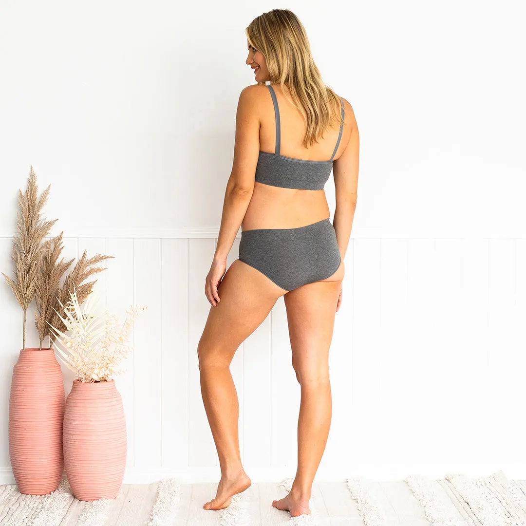 Yummy Maternity Bamboo Nursing Bra - Grey
