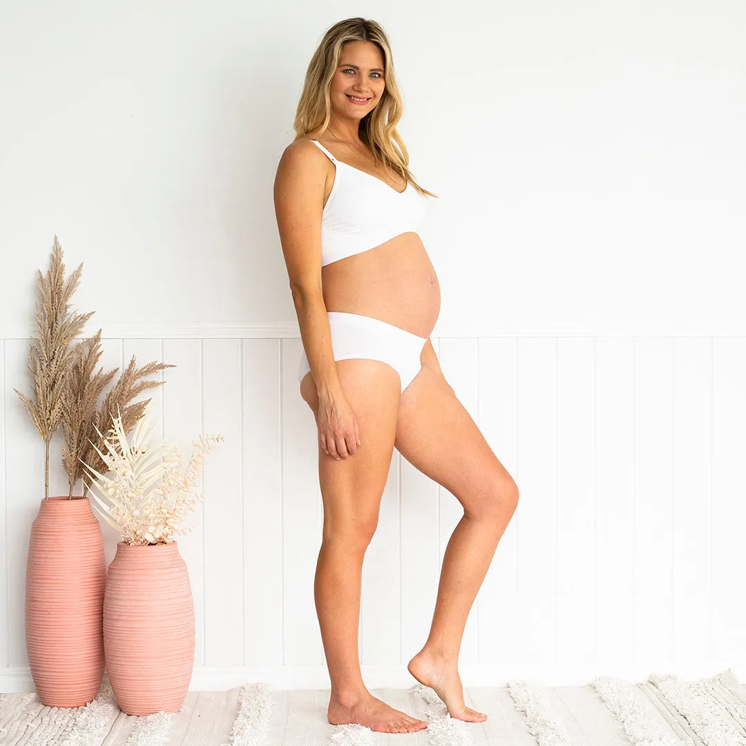 Yummy Maternity Bamboo Nursing Bra - White
