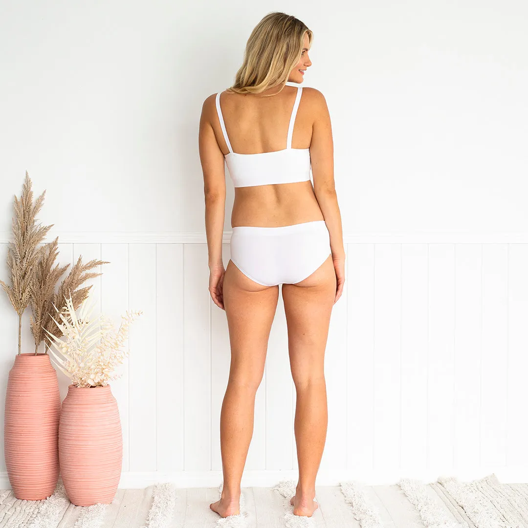 Yummy Maternity Bamboo Nursing Bra - White