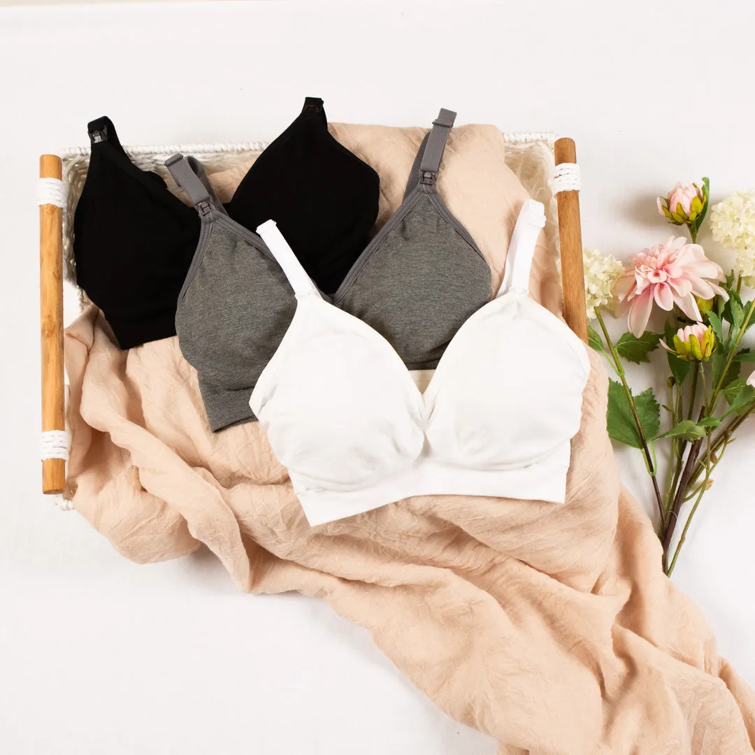 Yummy Maternity Bamboo Nursing Bra - White
